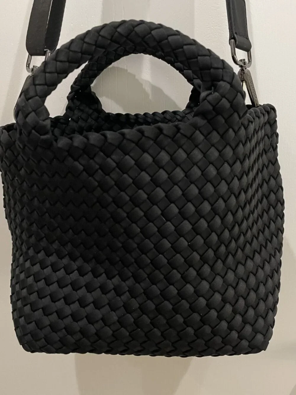 Naghedi St. Barths Neoprene Petit Tote in Onyx Black - Perfect for Travel!